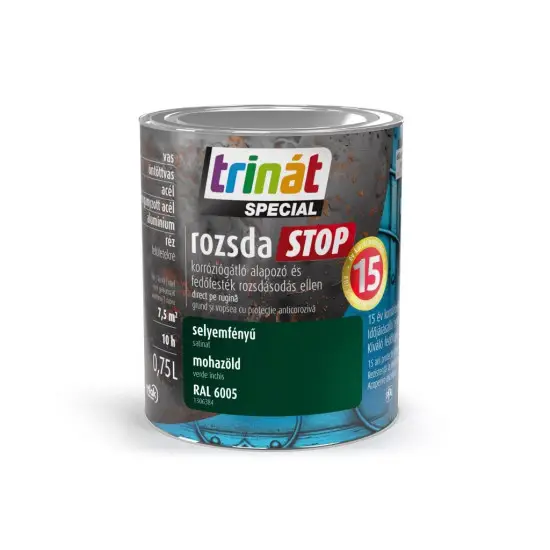 Trinát Rozsdastop selyemf. RAL6005 mohazöld 0,75 l Biztonságos fizetés