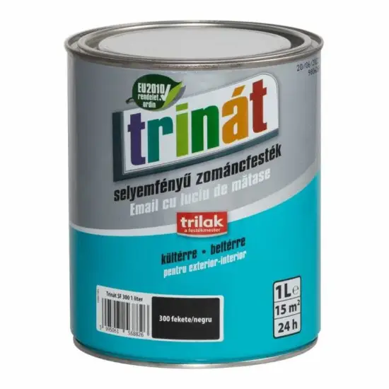 Trinát selyemf. zománcfesték 300 fekete 1 l Különleges ajánlat