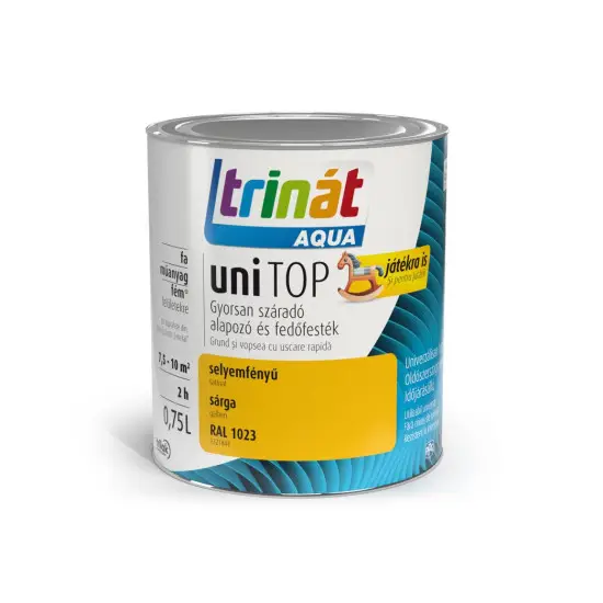 Vedd meg most Trinát Unitop selyemf. zománcfesték RAL1023 sárga 0,75 l