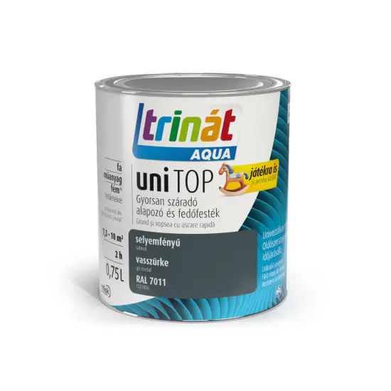 Trinát Unitop selyemf. zománcfesték RAL7011 vasszürke 0,75 l Kedvezményes ár