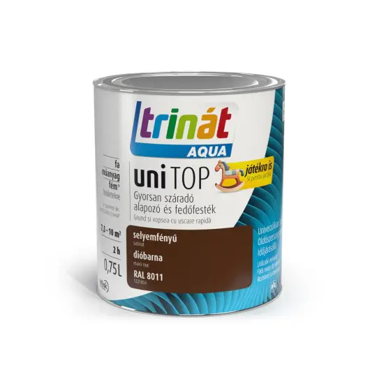 Rendeld meg most Trinát Unitop selyemf. zománcfesték RAL8011 dióbarna 0,75 l