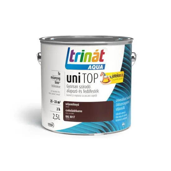 Akció Trinát Unitop selyemf. zománcfesték RAL8017 csokoládébarna 2,5 l