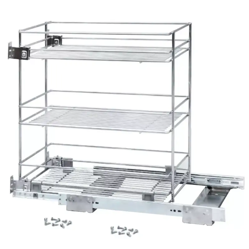 Fémrács EGTGS30B3C kihúzhatópolc 3 részes 254x520x460mm króm-szürke Ne maradj le