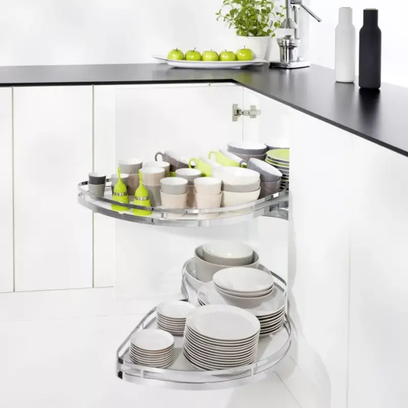 Árengedmény Kesseböhmer LeMans II ARENAplus Style 600mm Jobbos, tengellyel, 25kg/polc Króm/Hófehér
