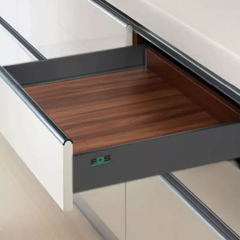 Ajánlat Fiókcsúszó FDS-PRO A DUPLAFALÚ FIÓKOLDAL 450mm, 40kg ANTRACIT FÉM