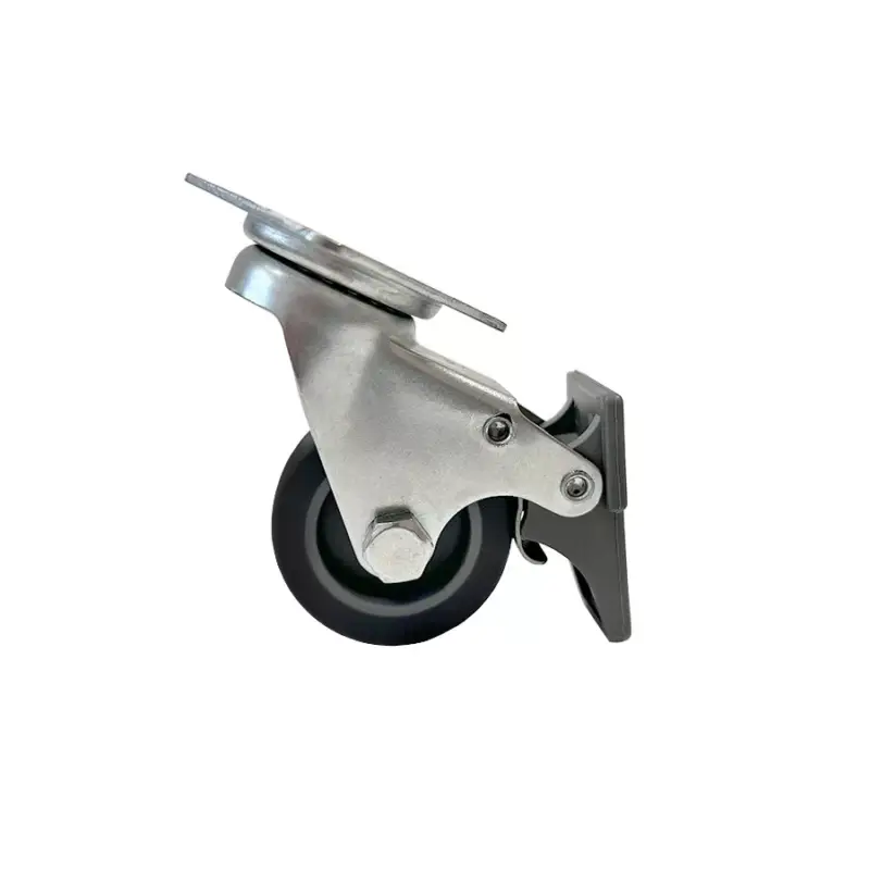 Biztonságos fizetés Ipari görgő 38-as sorozat 40mm Forgó fékes, 42x42mm talp, 59mm magas, 30kg