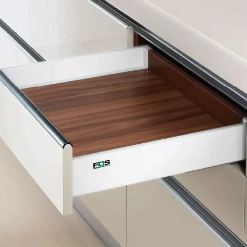 Fiókcsúszó FDS-PRO A DUPLAFALÚ FIÓKOLDAL 350mm, 40kg FEHÉR FÉM Biztonságos fizetés