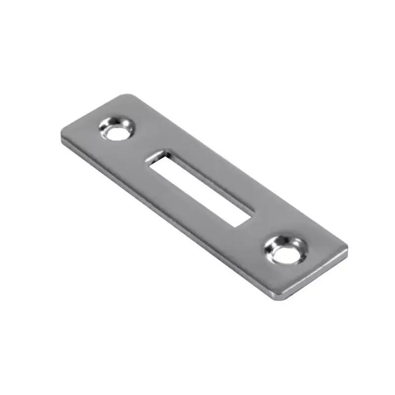 Kedvezményes ár Bútorzár FL-P-02 zárlemez 50x15mm egyenes Nikkel