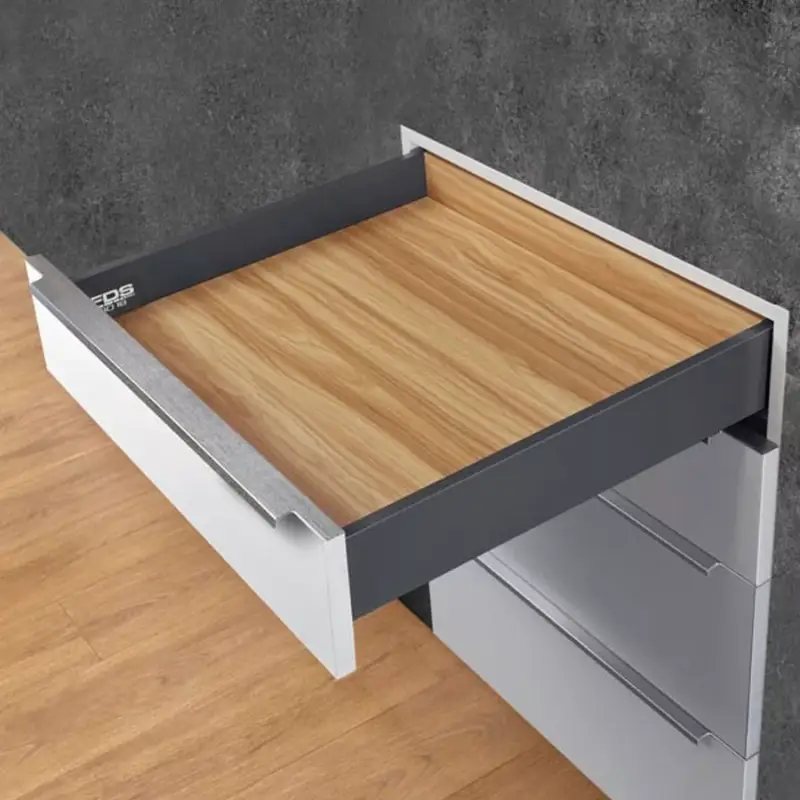 Exkluzív ajánlat Fiókcsúszó FDS-PRO 18 A Push Open Duplafalú fiókoldal 350mm Antracit 40kg Fém