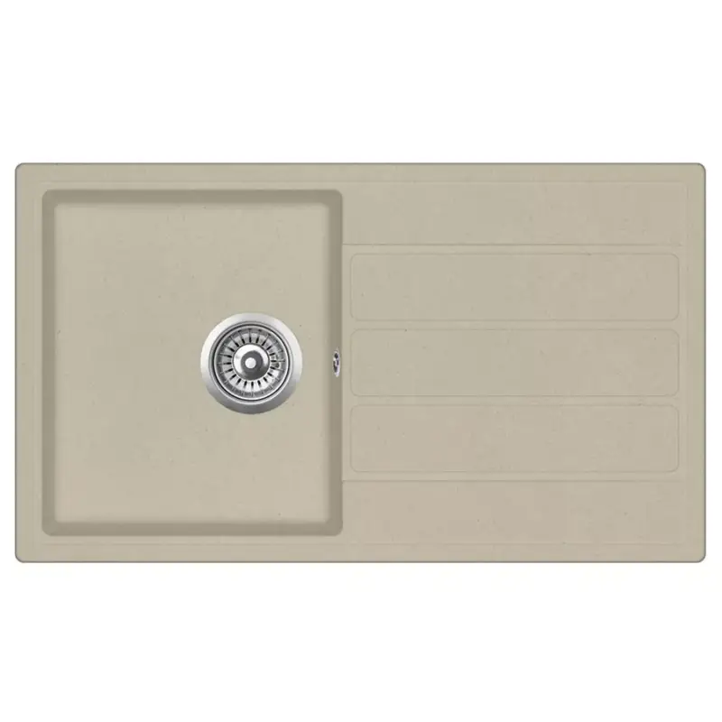 EVIDO EASY 45S gránit mosogató 760x440 bézs, lefolyógarnitúrával Vedd meg online