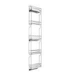 Fémrács ELQGM155SX Oldalra Szerelhető Balos 107×1700×468mm Króm-Fehér Expressz szállítás
