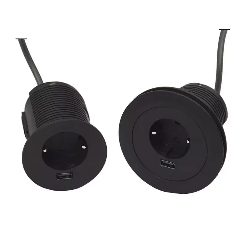 Akció Konnektor-rejtett elosztó VersaTag 1x230V-1xUSB-A Töltő Fekete