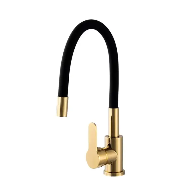 Árengedmény Gamma Flex 2000 Mosogató Álló Design Csaptelep - Rugalmas, Arany/Fekete