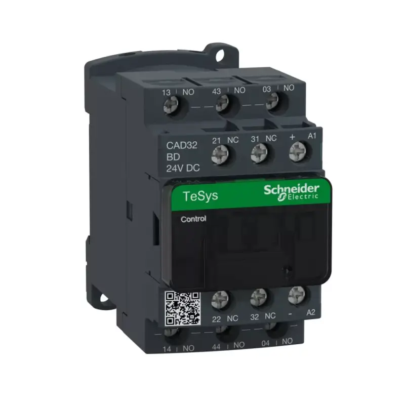 Exkluzív ajánlat Schneider Electric CAD32BD, Segédkontaktor 10A, 24V DC vezerlés, 3 Záró + 2 Nyitó érintkező, csavaros csatlakozás (Segédkapcsoló CAD32BD)
