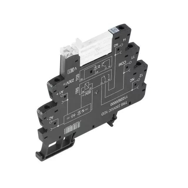 Alacsony ár Weidmüller 1123010000 TRS 24VUC 1CO AU, Komplett relé 1 váltóérintkező (CO) AgNi 5µm Au, 24V UC (AC/DC) +/-10 % vezérlőfeszültség, 6A folytonos áram, csavaros csatlakozás (Microseries)