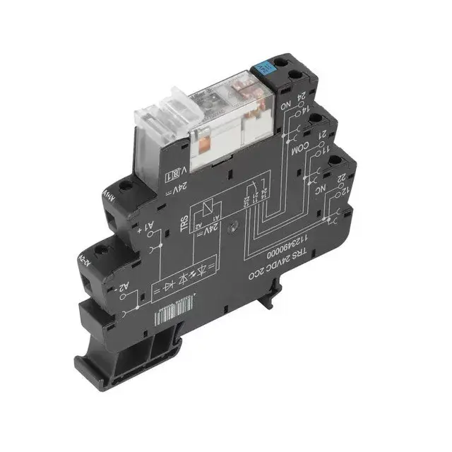 Weidmüller 1123490000 TRS 24VDC 2CO, Komplett relé 2 váltóérintkező (CO) AgNi, 24V DC +/-20 % vezérlőfeszültség, 8A folytonos áram, csavaros csatlakozás (Microseries) Legjobb ár