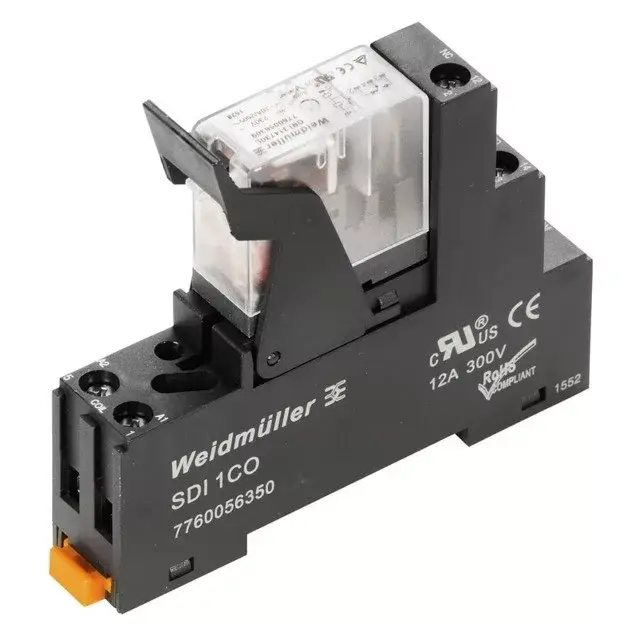 Weidmüller 2476340000 DRIKIT 12VDC 1CO LD, Komplett relé 1 váltóérintkező (CO) AgNi, 12V DC vezérlőfeszültség, 10A folytonos áram, csavaros csatlakozás (D-Series) Újdonság
