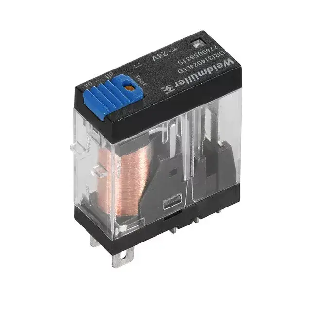 Ne maradj le Weidmüller 7760056315 DRI314024LTD, Relémodul 1 váltóérintkező (CO) AgNi, vizsgálógombbal, 24V DC vezérlőfeszültség, 10A folytonos áram, flat blade connections (4.7 mm x 0.5 mm) (D-Series)