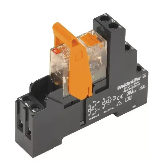 Weidmüller 8897080000 RCIKIT 115VAC 2CO LD/PB, Komplett relé 2 váltóérintkező (CO) AgNi 90/10,vizsgálógombbal, 115V AC vezérlőfeszültség, 8A folytonos áram, csavaros csatlakozás (Riderseries) Utolsó esély