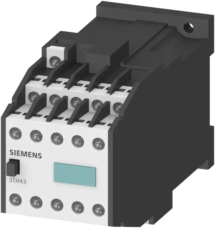 Szuper ajánlat Siemens 3TH4382-0BQ4, Segédkontaktor 10A, 240V DC vezerlés, 8 Záró + 2 Nyitó érintkező, csavaros csatlakozás (Segédkapcsoló 3TH43820BQ4)