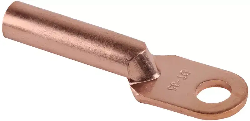 Utolsó esély Tracon SZ-CL35 szigeteletlen hosszított réz szemes csősaru, 35mm2, M8, (d1=8,5mm, d2=8,5mm), ónozott elektrolitréz