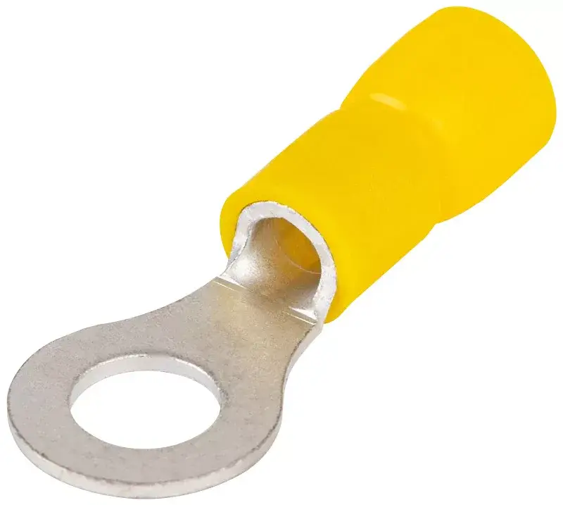 Korlátozott ajánlat Tracon SSZ4 szigetelt szemes saru, 6mm2, M4, (d1=3,4mm, d2=4,4mm), sárga, ónozott elektrolitréz