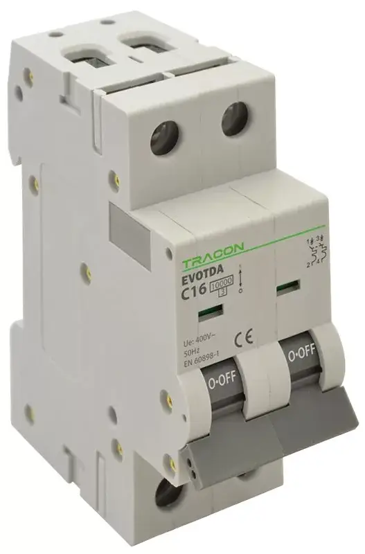 Tracon TDA-2C-4 Kismegszakító 2P, 4A, C karakterisztika, 10kA Újdonság