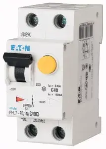 Eaton 165698 PFL7-40/1N/C/03 Áramvédős kismegszakító (Kombi Fi-relé) 1+N, C karakterisztika, 40A, 300mA, 10 kA, AC osztály Biztonságos vásárlás