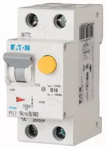 Eaton 165617 PFL7-16/1N/B/03-A Áramvédős kismegszakító (Kombi Fi-relé) 1+N, B karakterisztika, 16A, 300mA, 10 kA, A osztály Szezonális akció