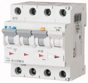 Eaton 120684 mRB4-20/3N/D/01-A Áramvédős kismegszakító (Kombi Fi-relé) 3+N, D karakterisztika, 20A, 100mA, 4,5 kA, A osztály Akciós ár