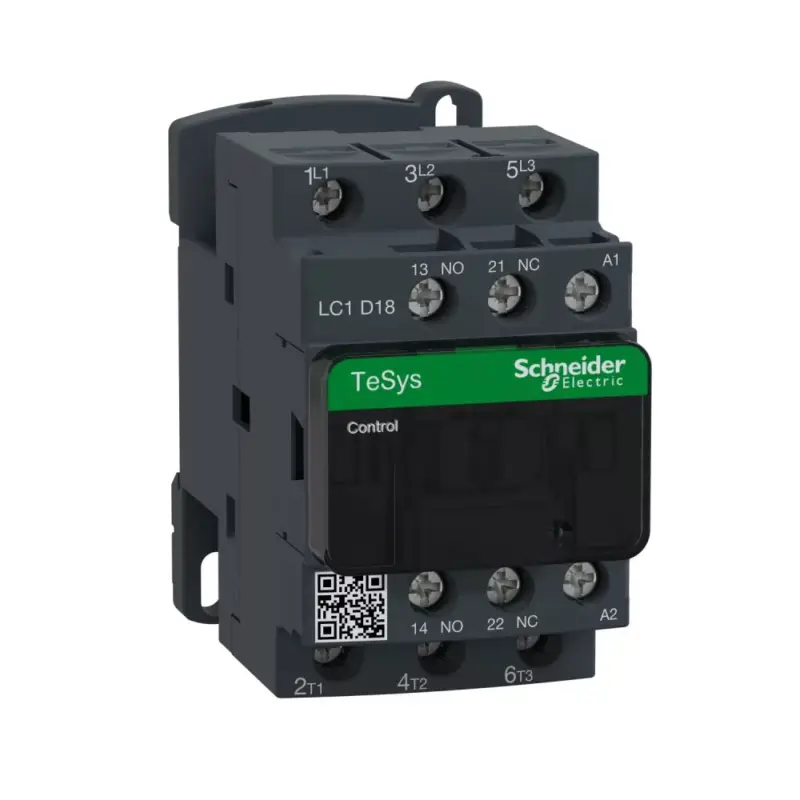 Schneider LC1D18P5, Tesys D mágneskapcsoló, 7.5kW/18A (400V, AC3), 230V AC 50 Hz vezerlés, 1Z+1Ny, csavaros csatlakozás Expressz kézbesítés