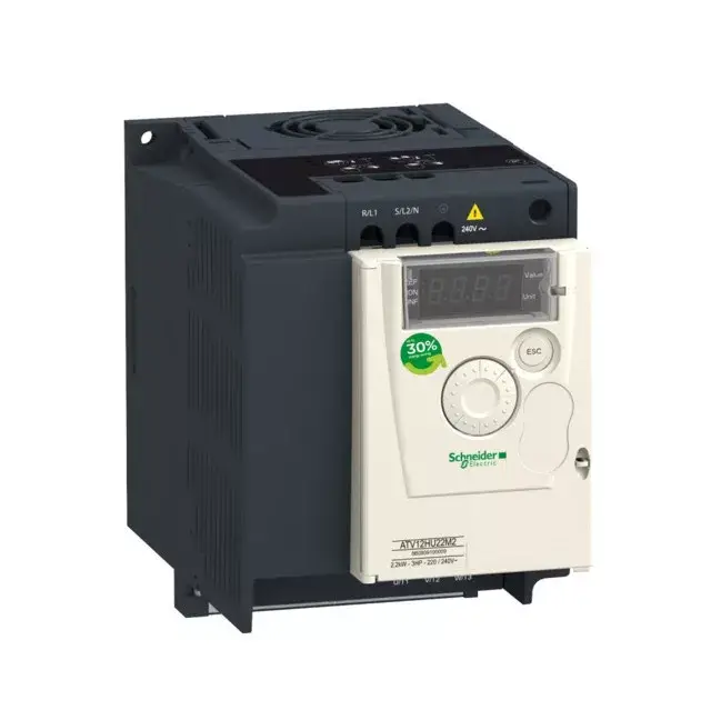 Schneider ATV12HU15M3 frekvenciaváltó 1,5 kW, 3 fázis, 200..240V AC, Modubs, IP20, hűtőbordás (Altivar 12) Biztonságos fizetés