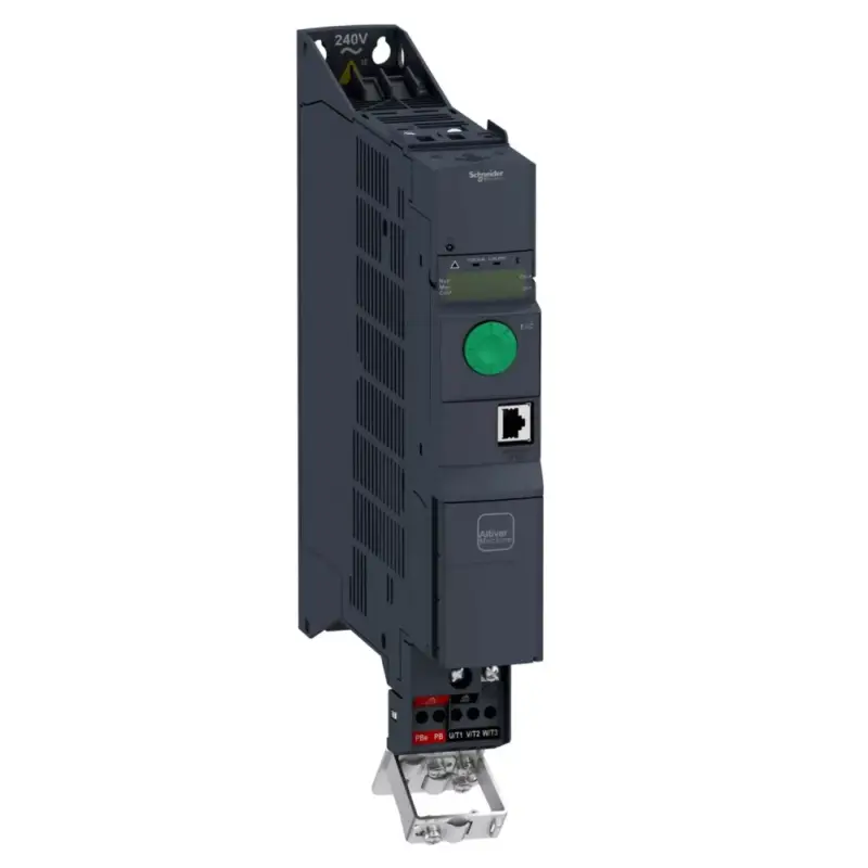 Vedd meg most Schneider ATV320U07M2B frekvenciaváltó 0,75 kW, 1 fázis, 200..240V AC, IP20, könyv kivitel (Altivar Machine 320)