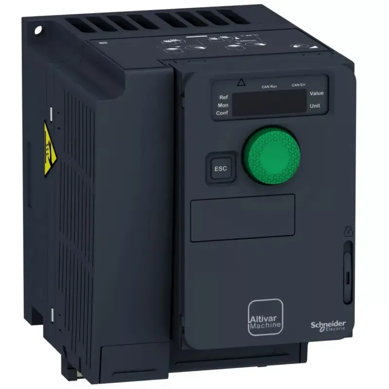 Csak ma Schneider ATV320U15M3C frekvenciaváltó 1,5 kW, 3 fázis, 200..240V AC, IP20, kompakt kivitel (Altivar Machine 320)