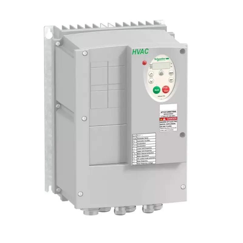 Exkluzív ajánlat Schneider ATV212WU15N4C frekvenciaváltó 1,5 kW, 3 fázis, 380..480V AC, C1 osztályú EMC szűrővel, IP55 (Altivar 212 épületes alkalmazásokra)