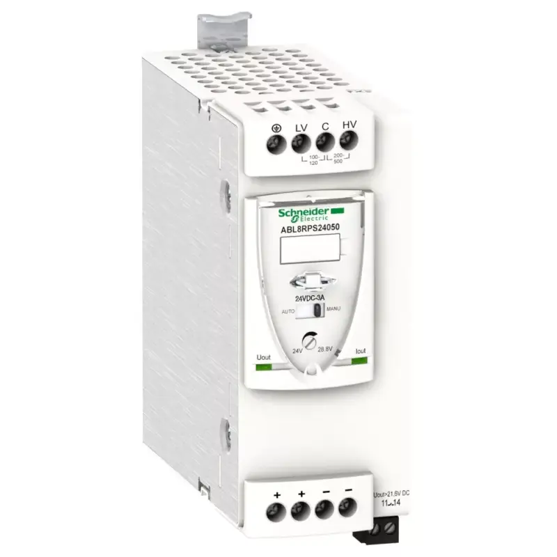 Csak ma Schneider ABL8RPS24050 ABL8 tápegység, 1f-2f, 230-400VAC/24VDC, 5A, DIN sínre szerelhető