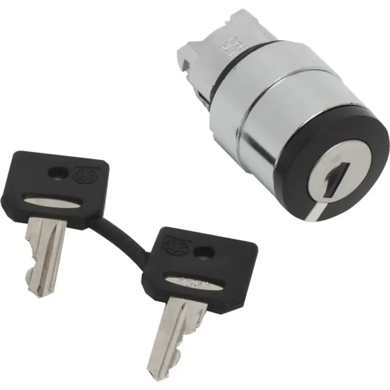 Schneider ZB4BG410 Harmony fém választókapcsoló fej, Ø22, 458A kulcsos, minden pozícióban kivehető, 2 állású Outlet