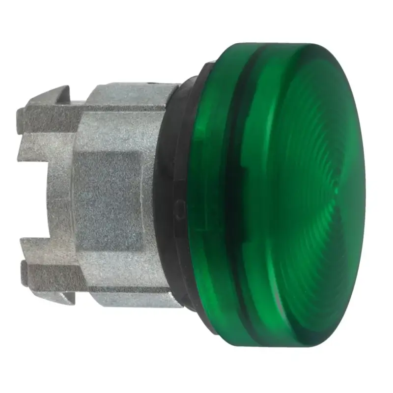 Schneider ZB4BV033S Harmony fém jelzőlámpa fej, Ø22, LED jelzőlámpához, hornyolt lencse, zöld Legkelendőbb