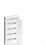 Hager Univers FWU41S Fém mezős elosztó 48 modul, 4 sor, 703x353x110mm, (fal kivágás 652x305x110mm) teli ajtóval, IP30, süllyesztett Gyors kiszállítás