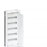 Biztonságos vásárlás Hager Univers FWU51S Fém mezős elosztó 60 modul, 5 sor, 853x353x110mm, (fal kivágás 802x305x110mm) teli ajtóval, IP30, süllyesztett