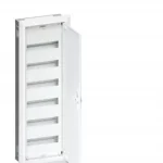 Hager Univers FWU61S Fém mezős elosztó 72 modul, 6 sor, 1003x353x110mm, (fal kivágás 952x305x110mm) teli ajtóval, IP30, süllyesztett Különleges ajánlat