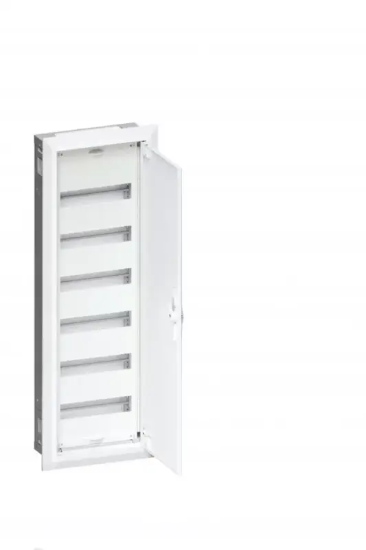 Hager Univers FWU61S Fém mezős elosztó 72 modul, 6 sor, 1003x353x110mm, (fal kivágás 952x305x110mm) teli ajtóval, IP30, süllyesztett Különleges ajánlat