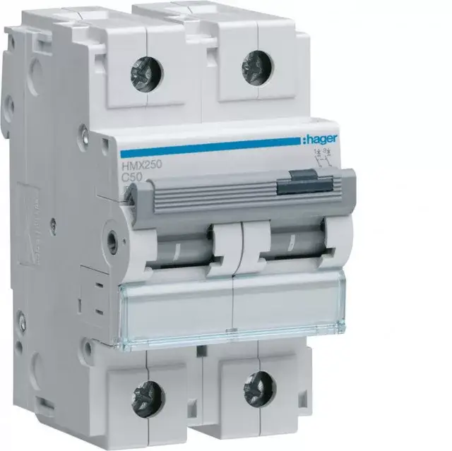 Hager HMX250 Kismegszakító 2P, C-50A, 50kA, 3M Népszerű