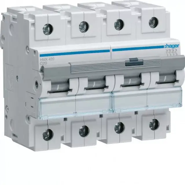 Outlet Hager HMX420 Kismegszakító 4P, C-20A, 50kA, 6M