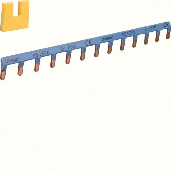 Biztonságos vásárlás Hager KB163N Fázissín kapcsoló és jelzőkészülékekhez, 1P, 10mm2, 13M, kék, szigetelt