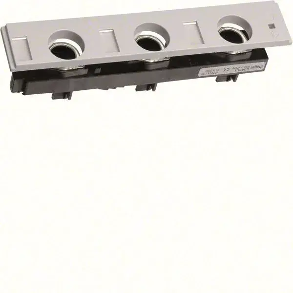 Szezonális akció Hager L063L1 D02 biztosítós aljzat, 60mm-es síntávolságra, 3x63A, 16mm2