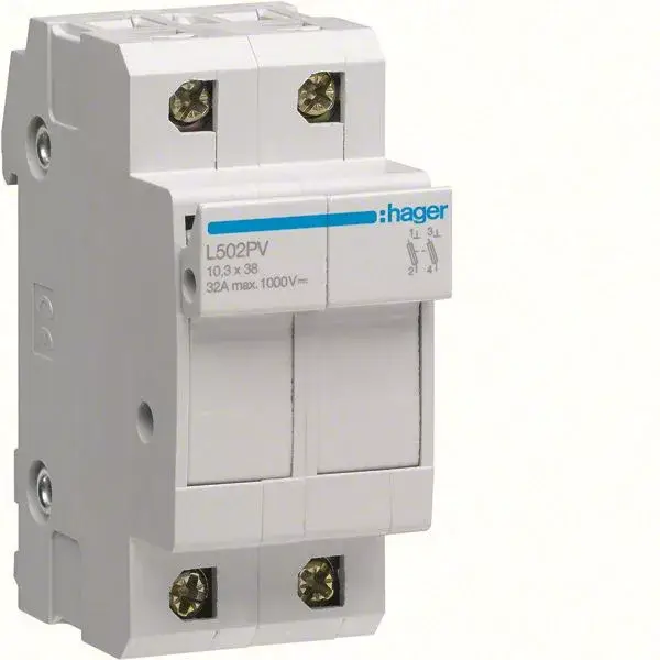 Hager L502PV Biztosítós szakaszoló 2P DC 1000V, L38 Népszerű