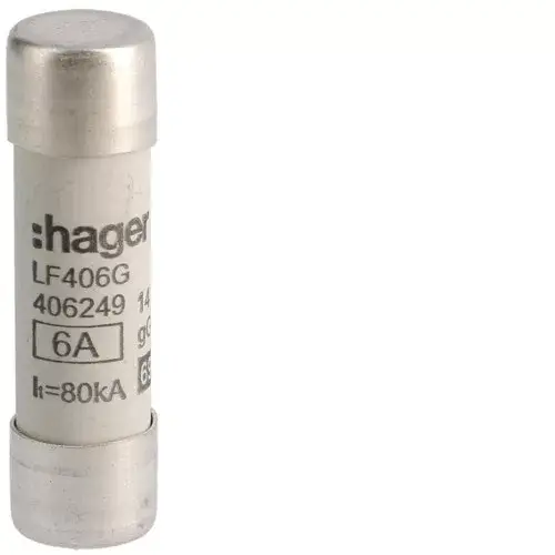 Hager lf406g Hengeres olvadóbiztosítóbetét, 14x51 mm, gG, 6 A 690 V Bestseller