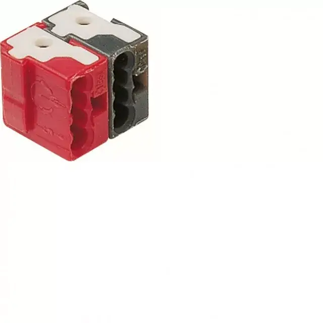 Olcsóbb Hager TG008 KNX bus sorkapocs, fekete/piros, 2x4 kábel részére