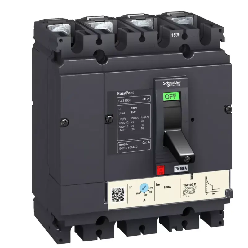 Legnépszerűbb Schneider LV510342 EasyPact CVS100F 4P 36kA komplett megszakító TM32D 4P3D kioldóval